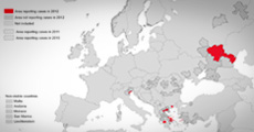 West Nile fever maps, 9 August 2012: further human cases in the EU and its neighbourhood