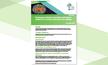 Monkeypox infection prevention and control guidance cover