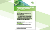 Cover of the report on Options for the decontamination and reuse of respirators in the context of the COVID-19 pandemic
