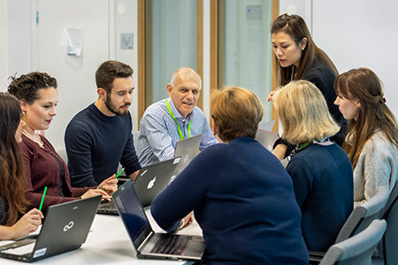 colleagues having a meeting