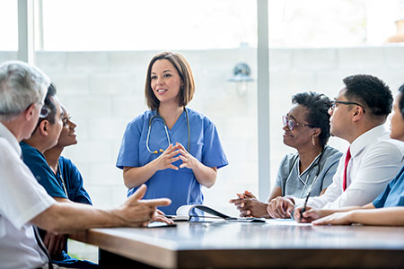 Doctors having a meeting