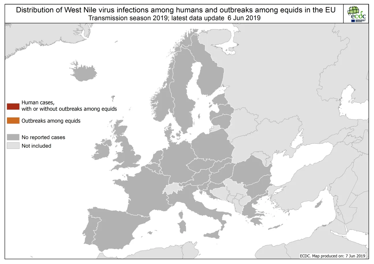 West Nile fever in Europe in 2018 - human and equine cases; updated 7 June