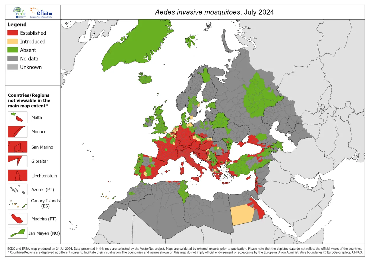 Aedes Invasive map