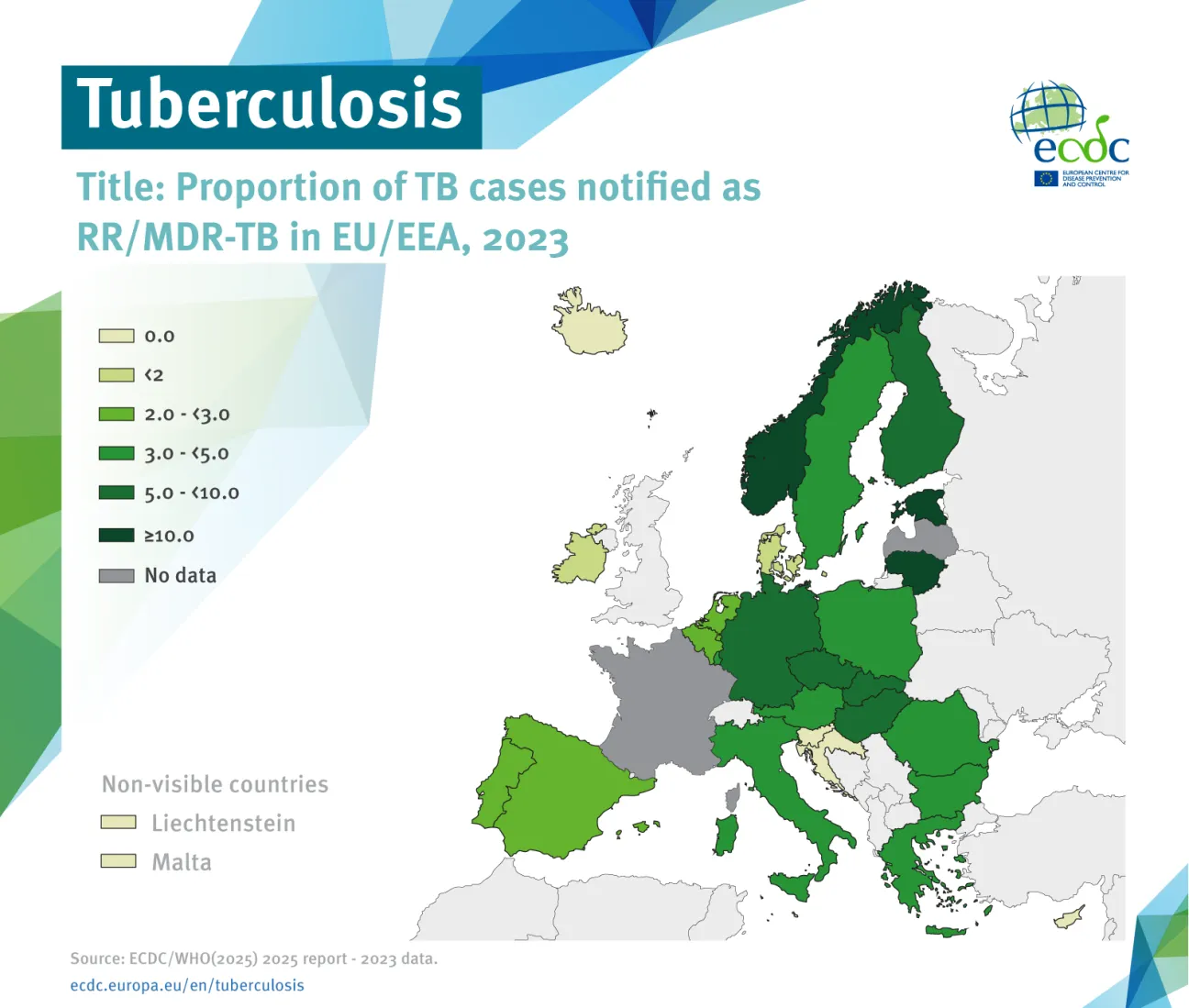 Multidrug-resistant (MDR) tuberculosis in the EU/EEA, 2023