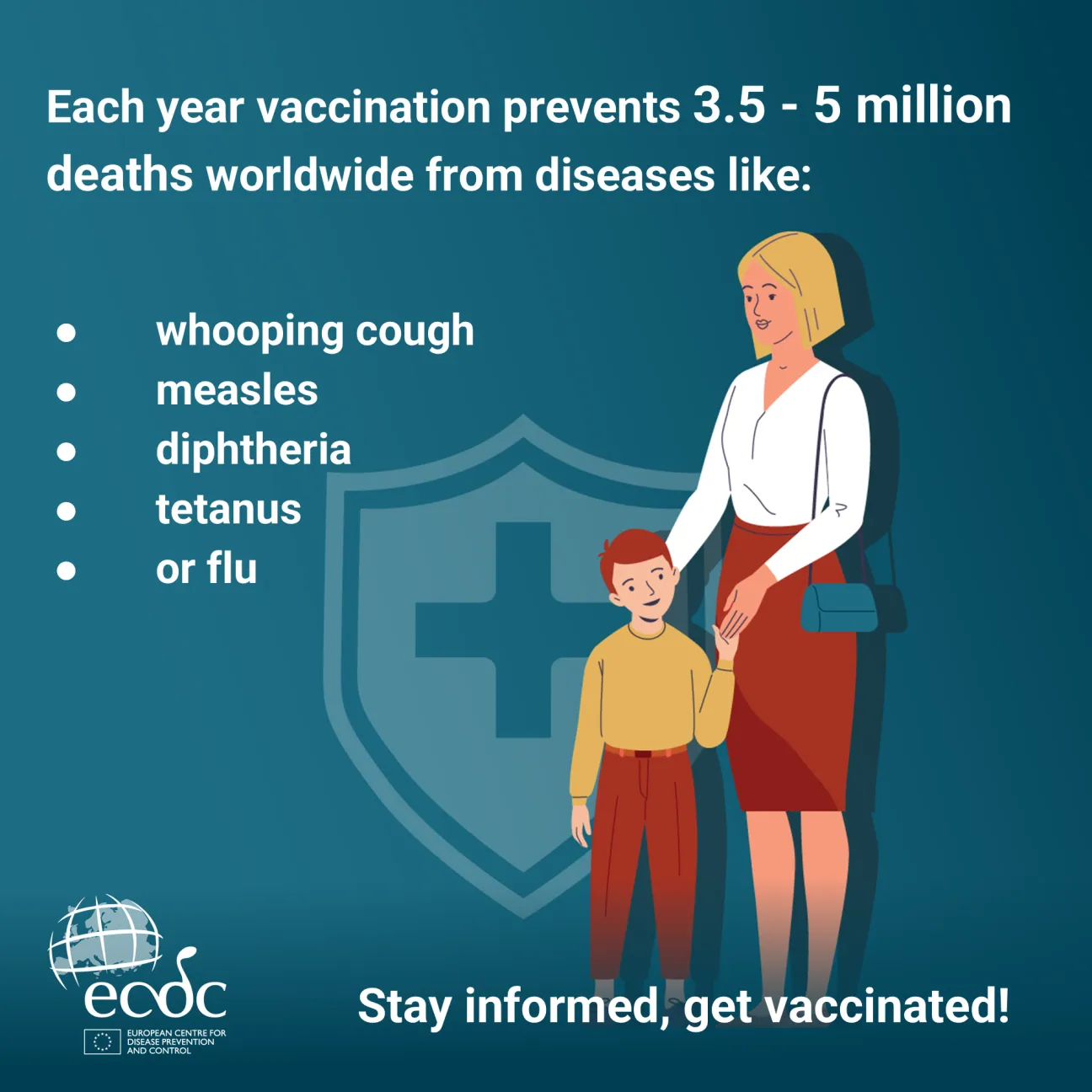 Social media card: Vaccines save lives
