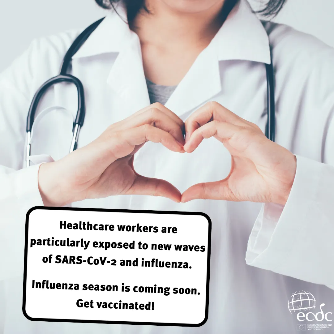  Social media card - Healthcare workers are particularly exposed to new waves of SARS-CoV and influenza