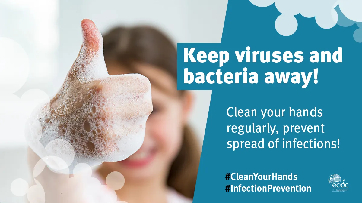 Social media card: Keep viruses and bacteria away