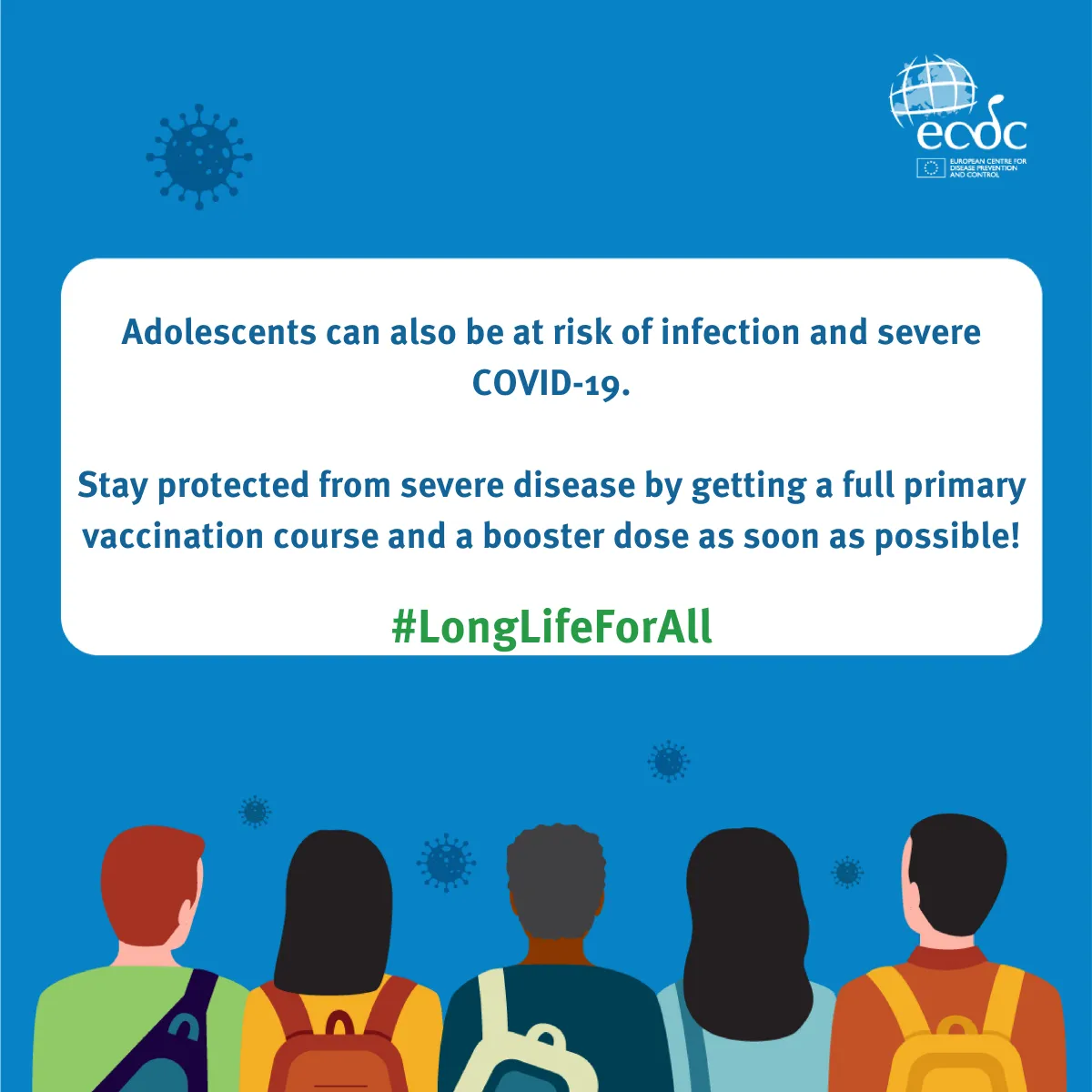 COVID-19 in adolescents social media card