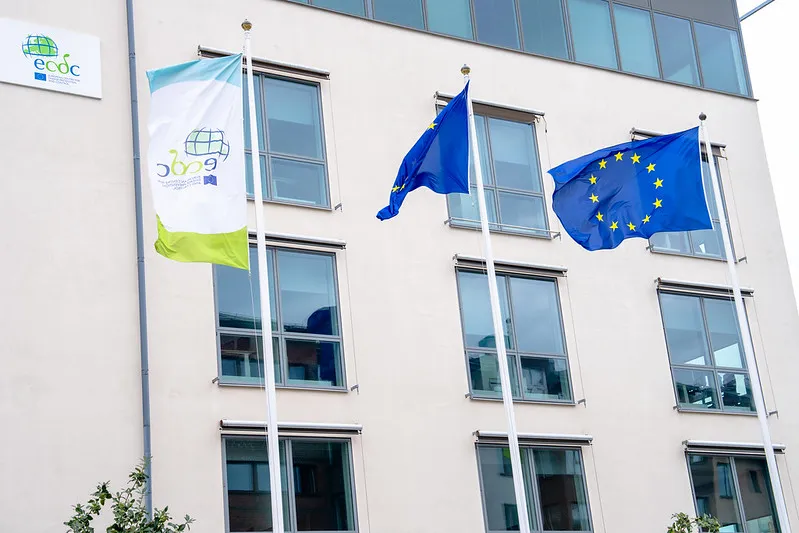 ECDC flags and building