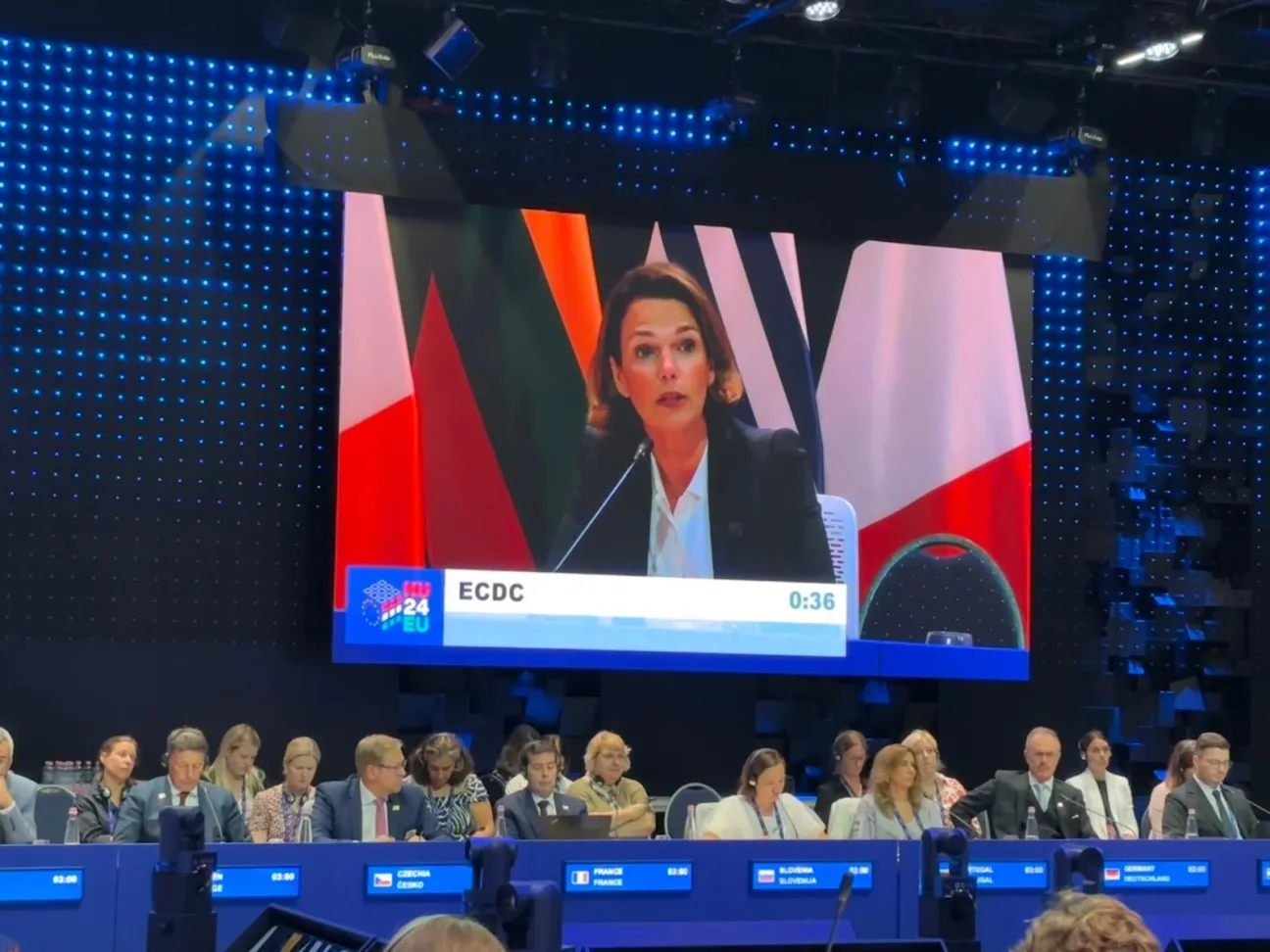 Dr Pamela Rendi-Wagner at informal EPSCO meeting in Budapest