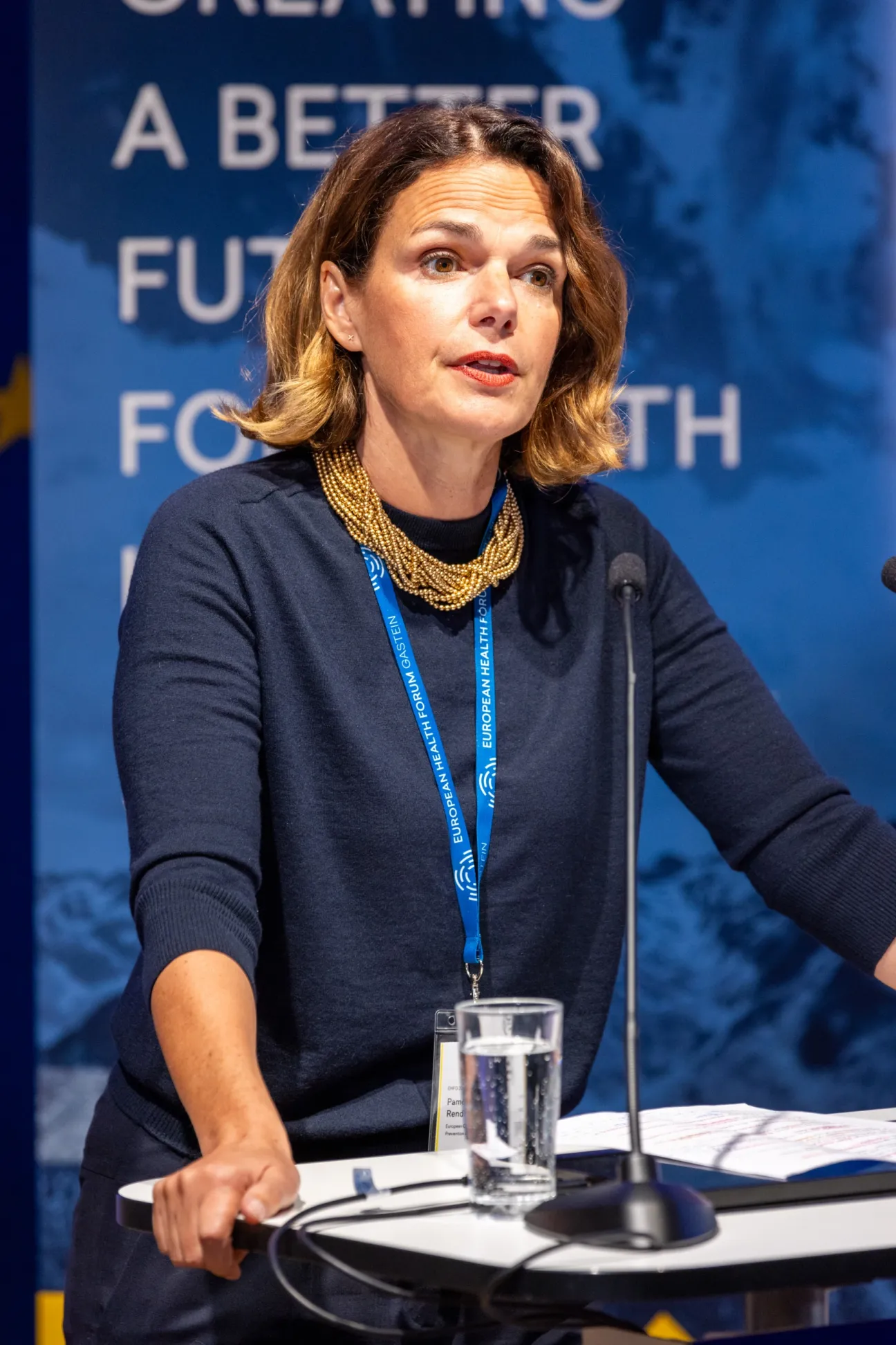 Dr Pamela Rendi-Wagner at the 2024 European Health Forum Gastein, in Bad Hofgastein, Austria.