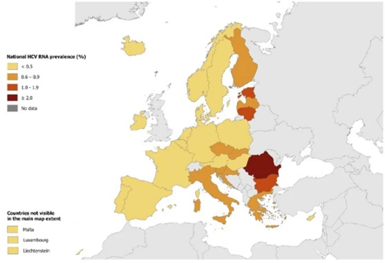 Prevalence of hepatitis C in the EU/EEU 2024