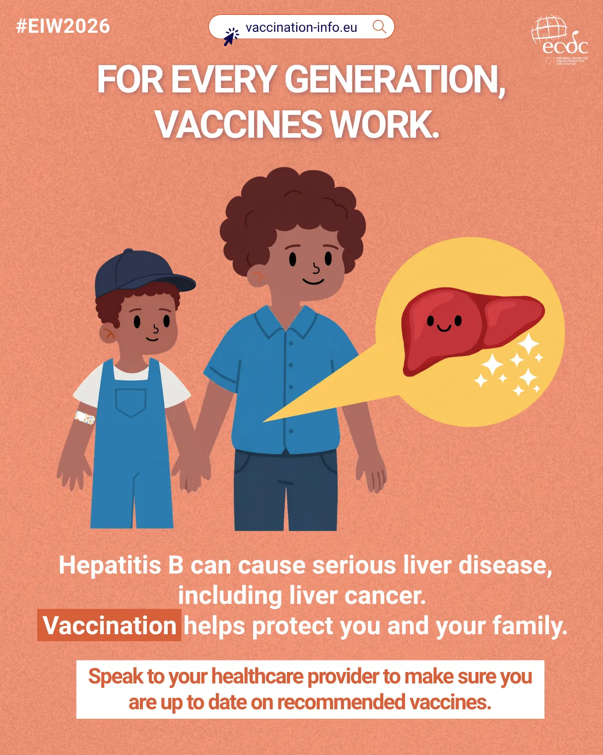 Social media card: For every generation, vaccines work - hepatitis B