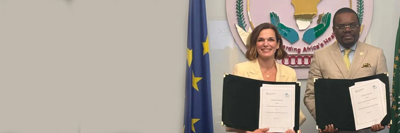 ECDC Director Pamela Rendi-Wagner and H.E. Dr Jean Kaseya, Director General of Africa CDC,