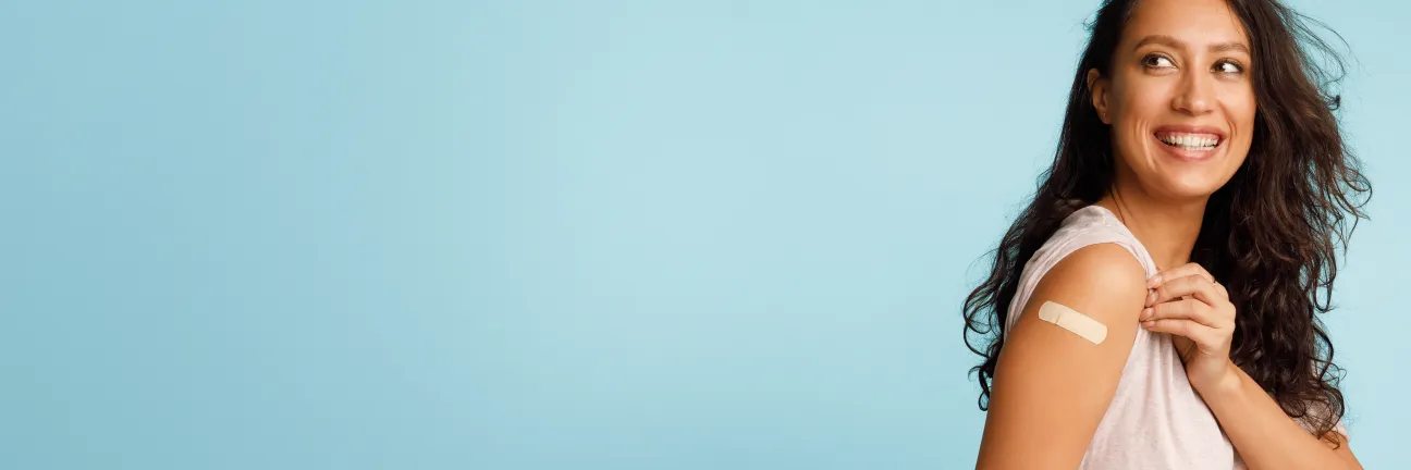 Image showing vaccinated girl