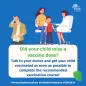 Social media card: Did your child miss a vaccine dose?