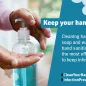 Social media card: Keep your hands clean