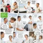 Photo comic poster seasonal influenza vaccination - Sick doctor