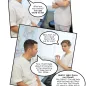 Photo comic web banner seasonal influenza vaccination - Sick doctor