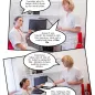 Photo comic web banner seasonal influenza vaccination - Sick patient