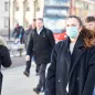 People in street - face mask
