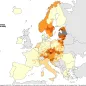 Notification rates of confirmed locally-acquired tick-borne encephalitis cases per 100 000 population, EU/EEA countries, 2022