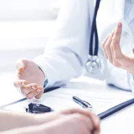 Doctor and patient - only hands visible