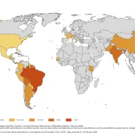 Twelve-month Chikungunya virus disease case notification rate per 100 000 population, February 2025 to January 2026