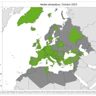 Aedes atropalpus - current known distribution: October 2023