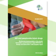 Cover for HIV and people who inject drugs - Monitoring implementation of the Dublin Declaration on partnership to fight HIV/AIDS in Europe and Central Asia: 2018 progress report