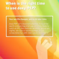 Social media card - When is the right time to use doxy-PEP?