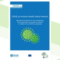Cover of the report: COVID-19 Aviation Health Safety Protocol: Guidance for the management of airline passengers in relation to the COVID-19 pandemic 
