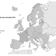 Number of rubella cases by country, EU/EEA, December 2019 (n=12)