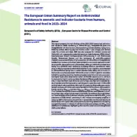 Cover of the report: "The European Union Summary Report on Antimicrobial Resistance in zoonotic and indicator bacteria from humans, animals and food in 2023–2024"