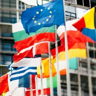 Flags European Parliament. ©Istock