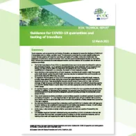 Guidance for COVID-19 quarantine and testing of travellers - cover