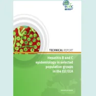 Cover of the technical report on Hepatitis B and C epidemiology in selected population groups in the EU/EEA