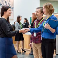 Visitors received at the reception at ECDC