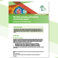 Generic cover for the Monthly Measles report