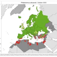 Phlebotomus alexandri - current known distribution: October 2023