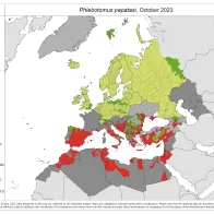 Phlebotomus papatasi - current known distribution: October 2023