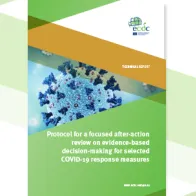 Cover: Protocol for a focused after-action review on evidence-based decision-making for selected COVID-19 response measures