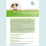 Cover of the RRA on Listeria 2017