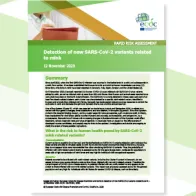 Cover: Rapid Risk Assessment: Detection of new SARS-CoV-2 variants related to mink