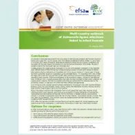 Cover of the RRA on Multi-country outbreak of Salmonella Agona infections linked to infant formula