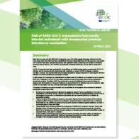 Cover: risk of SARS-CoV-2 transmission from infected individuals with documented previous infection or vaccination 