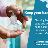 Social media card: Keep your hands clean