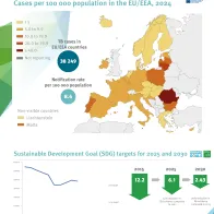 TB incidence per 100000 population in the EU/EEA, 2024