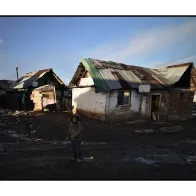 Roma settlement in Veľká Lomnica, Slovakia;