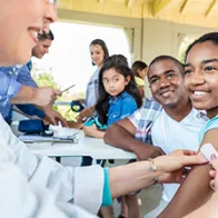 Girl being vaccinated. © Istock